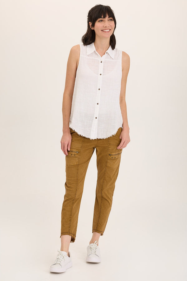 Acker Zipper Slim Crop