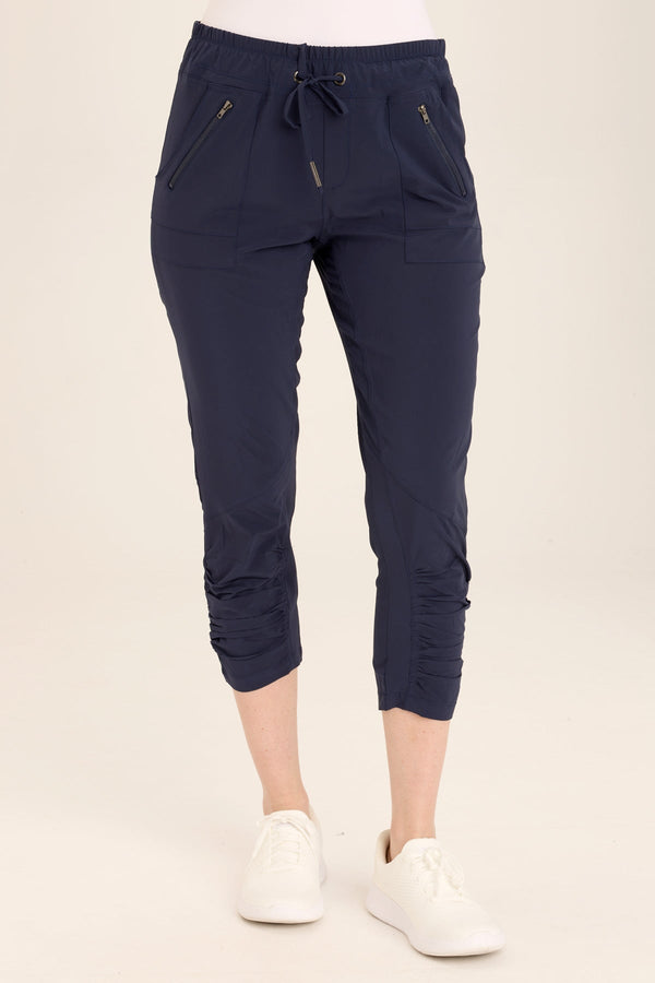Aksana Whisper Stretch Ruched Active Slim Pant