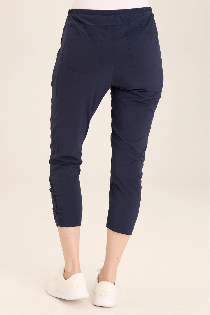 Aksana Whisper Stretch Ruched Active Slim Pant