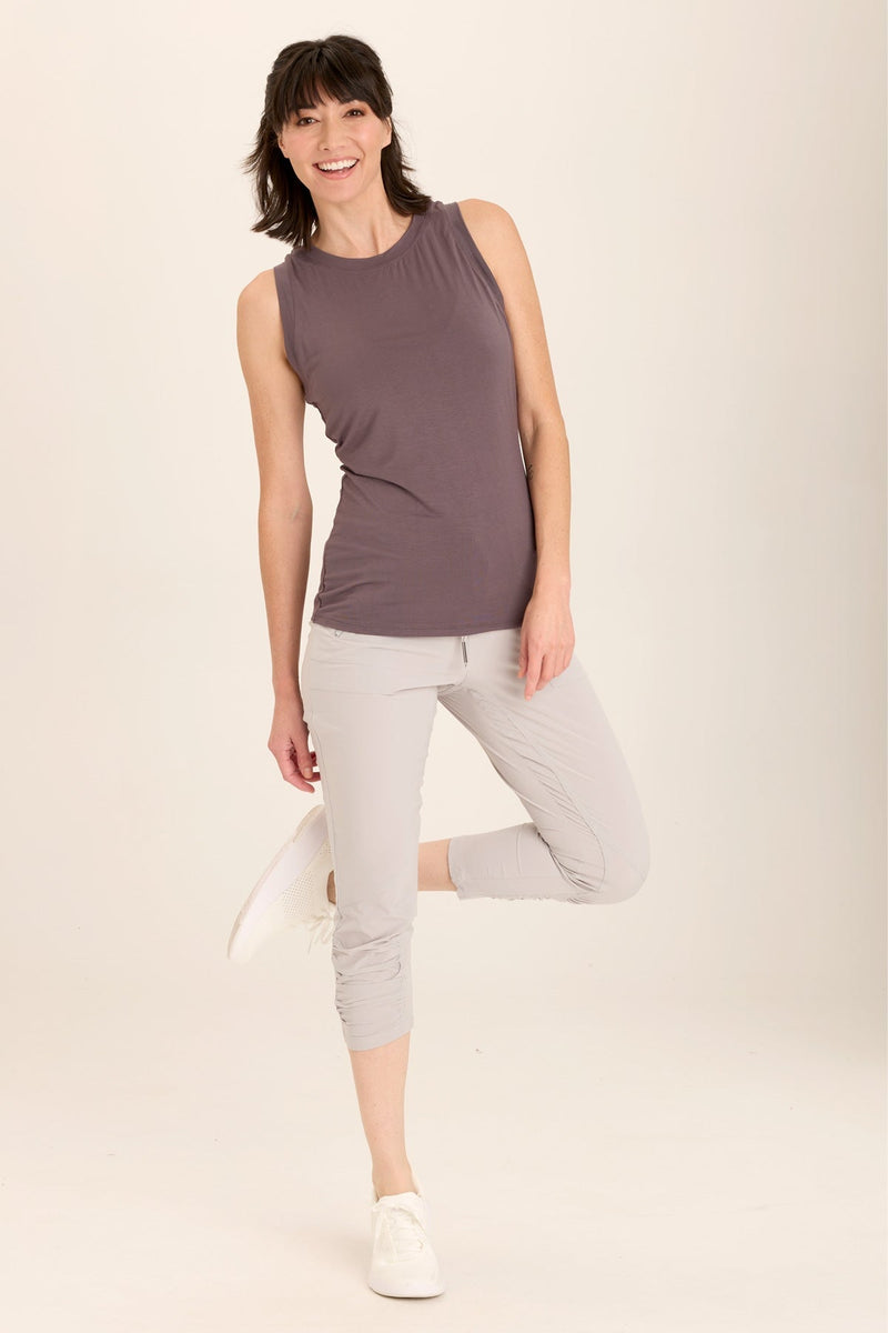 Aksana Whisper Stretch Ruched Active Slim Pant
