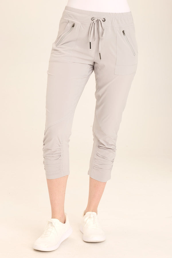 Aksana Whisper Stretch Ruched Active Slim Pant