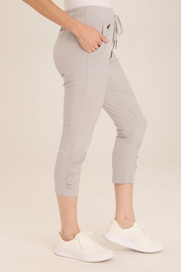 Aksana Whisper Stretch Ruched Active Slim Pant