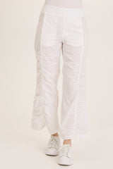 Naola Stretch Poplin Ruched Flare Gaucho