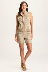 Erna Poplin Multi-Pocket Short