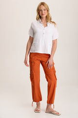 Jillit Poplin Cargo Jogger Crop Pant