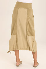 Marconi Cargo Cinch Bubble Hem Midi Skirt