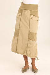 Marconi Cargo Cinch Bubble Hem Midi Skirt