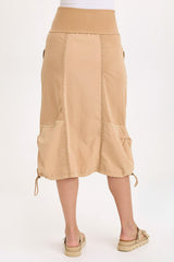 Marconi Cargo Cinch Bubble Hem Midi Skirt