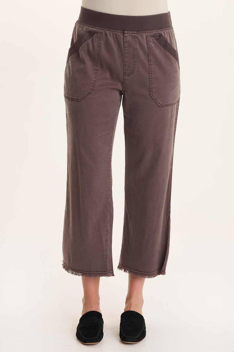 Daga Tencel Flared Leg Pull-On Crop Pant