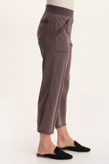 Daga Tencel Flared Leg Pull-On Crop Pant