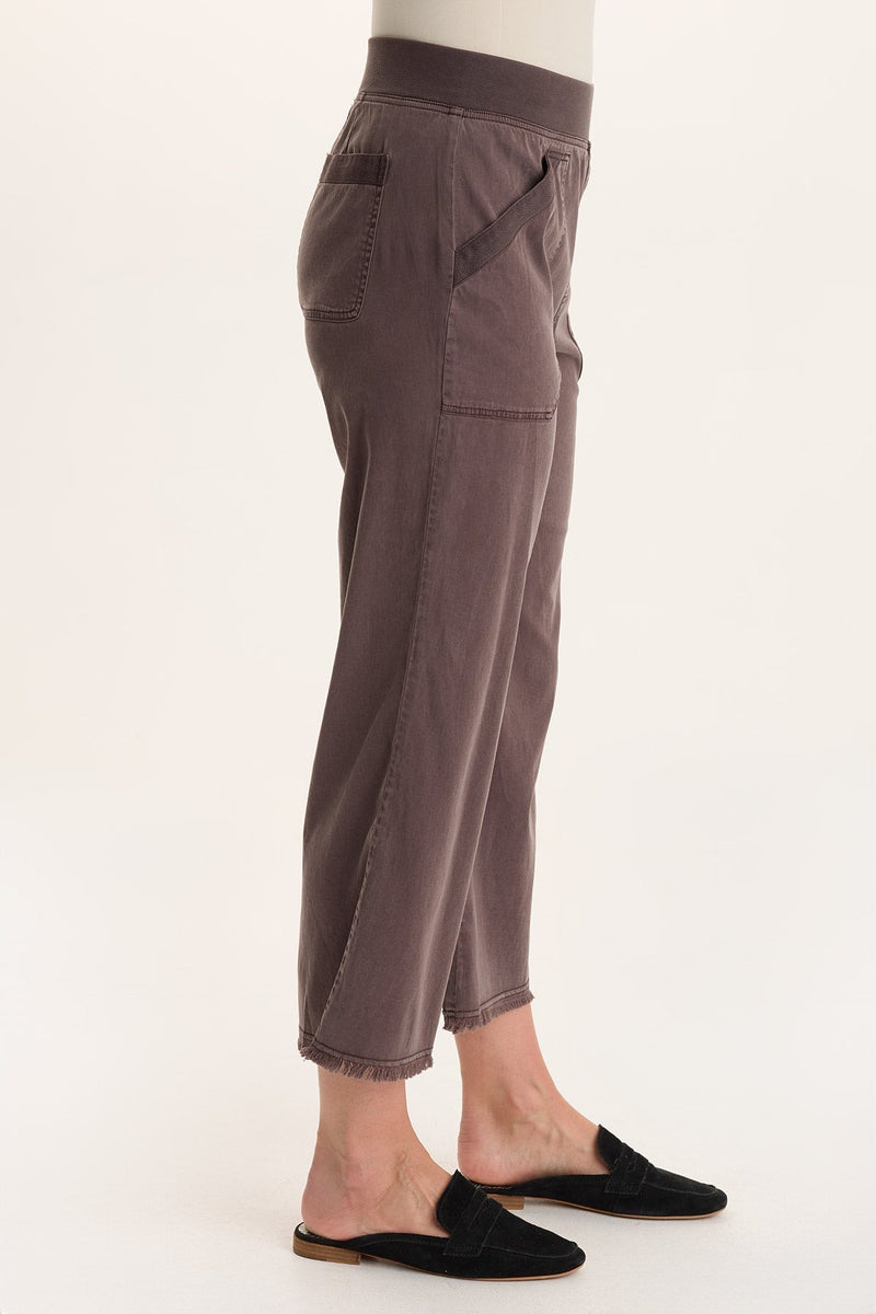 Daga Tencel Flared Leg Pull-On Crop Pant