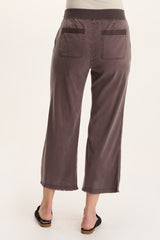 Daga Tencel Flared Leg Pull-On Crop Pant
