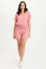 Rebel Linen Tabbed Short