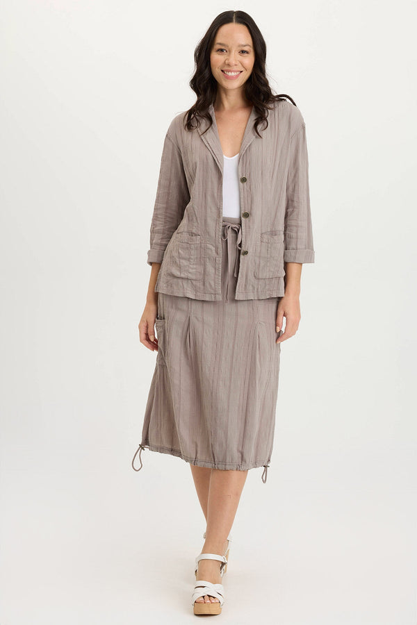 Aracelle Textured Gauze Cargo Bubble Hem Skirt