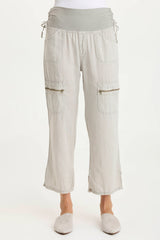 Amica High Waist Linen Cargo Pant