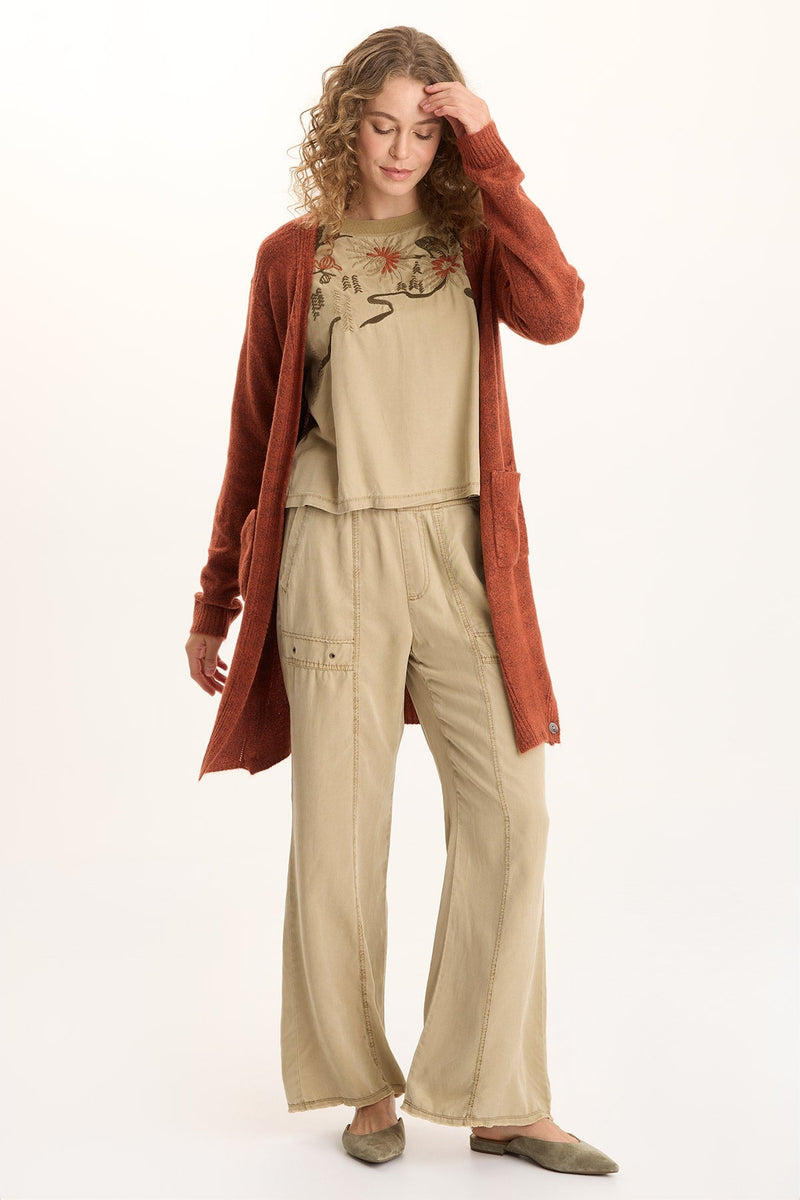 Schyler Soft Twill Wide-Leg Trouser