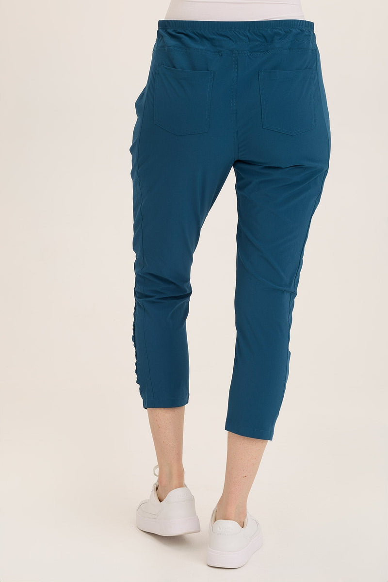 Aksana Whisper Stretch Ruched Active Slim Pant