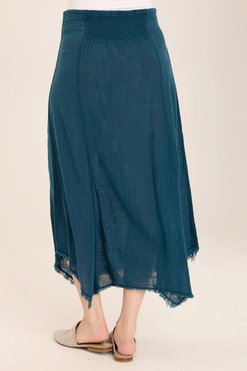 Zuri Gauze Handkerchief Casual Midi Skirt