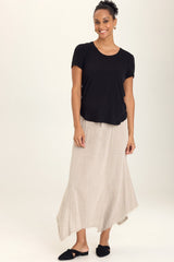 Zuri Gauze Handkerchief Casual Midi Skirt