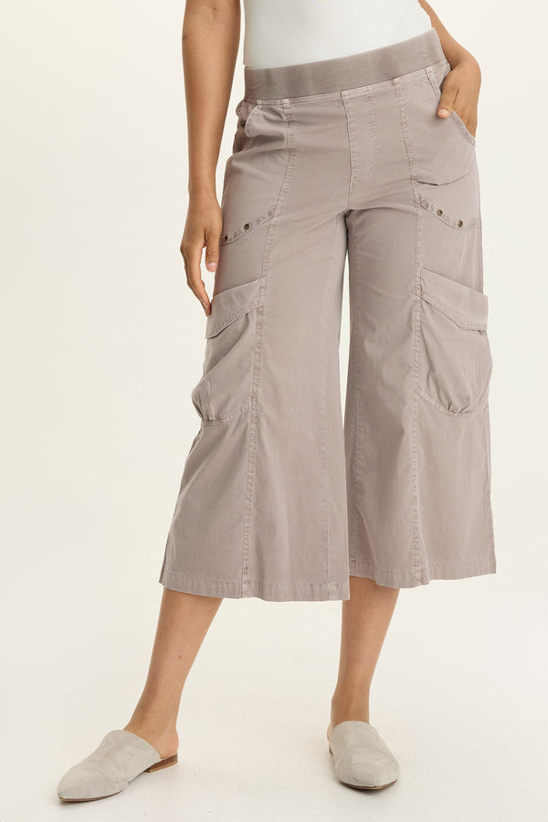 Faulkner Poplin Exaggerated Pocket Crop Pant