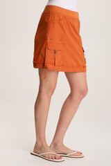 Leticia Poplin Cinched Hem Mini Skirt