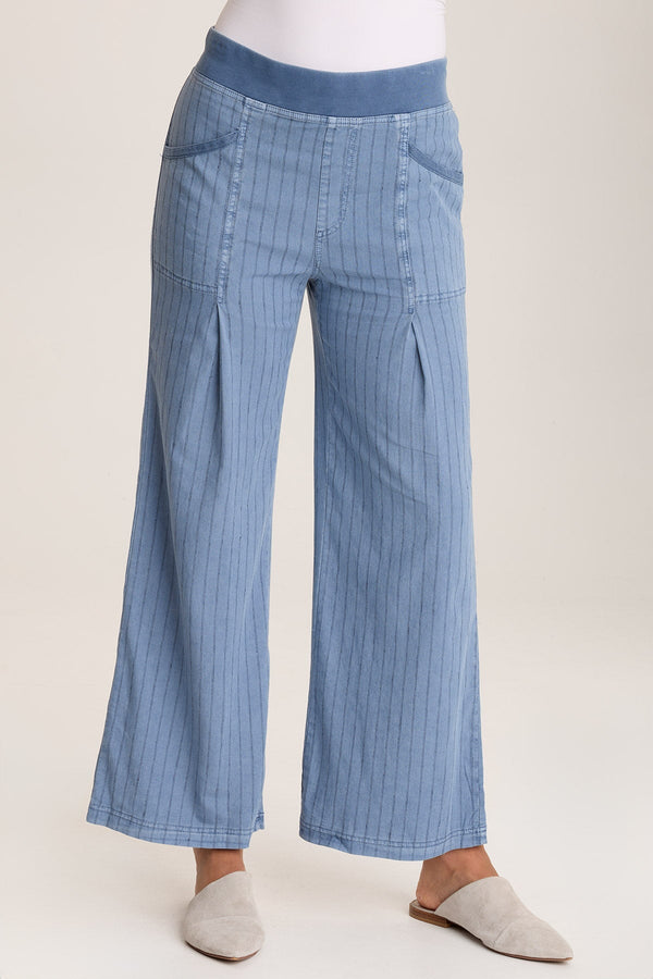 Laughlin Striped Linen Wide Leg Pant