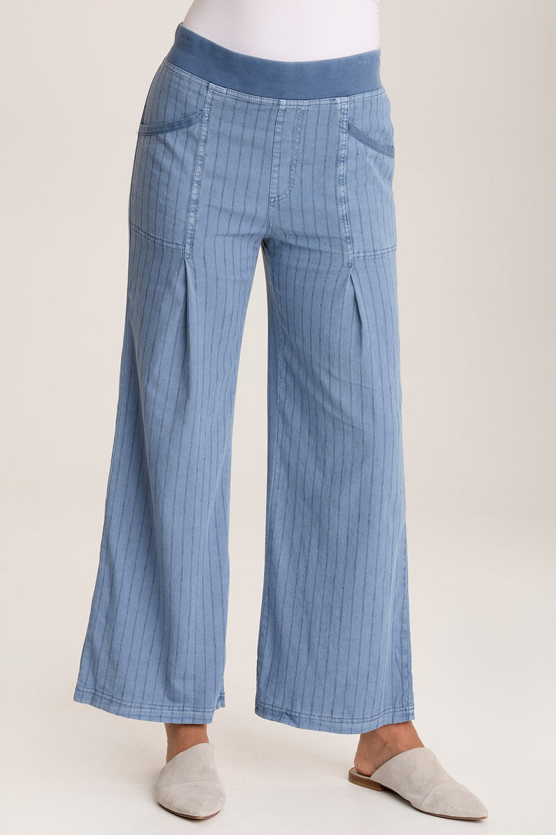 Laughlin Striped Linen Wide Leg Pant