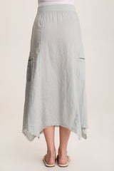 Doak Skirt with Sharkbite Hem and Cargo Pockets