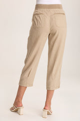 Camden Linen Tapered Crop Pant