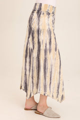 Triste Linen Bohemian Sharkbite Maxi Skirt