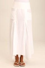 Triste Linen Bohemian Sharkbite Maxi Skirt