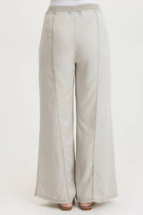 Tarla Twill Dropped Pocket Wide Leg Pant