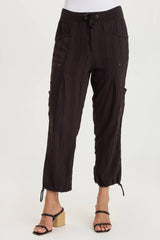 Ryle Textured Gauze Cargo Crop Pant