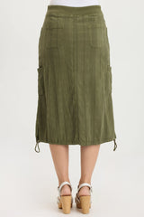 Aracelle Textured Gauze Cargo Bubble Hem Skirt