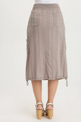 Aracelle Textured Gauze Cargo Bubble Hem Skirt