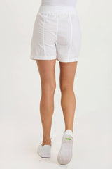 Prosper Poplin Ruched Buckle-Pockets Short