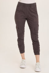 Tilton Stretch Poplin Ruched Skinny Pant