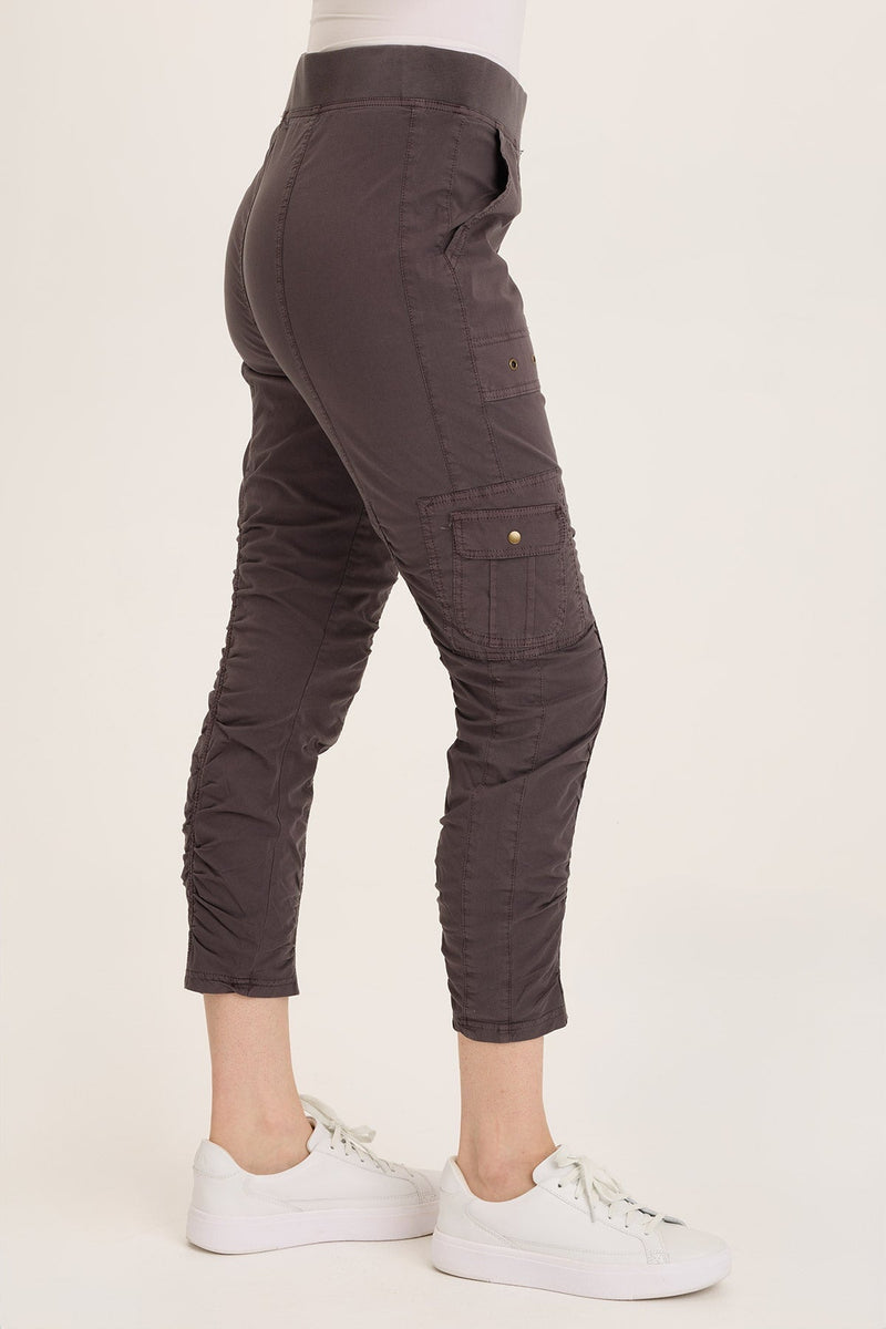 Tilton Stretch Poplin Ruched Skinny Pant