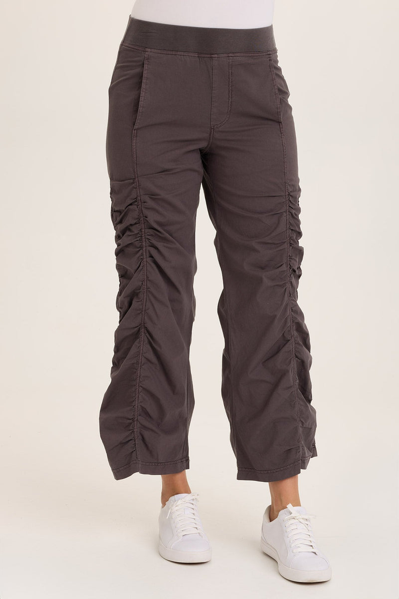 Naola Stretch Poplin Ruched Flare Gaucho