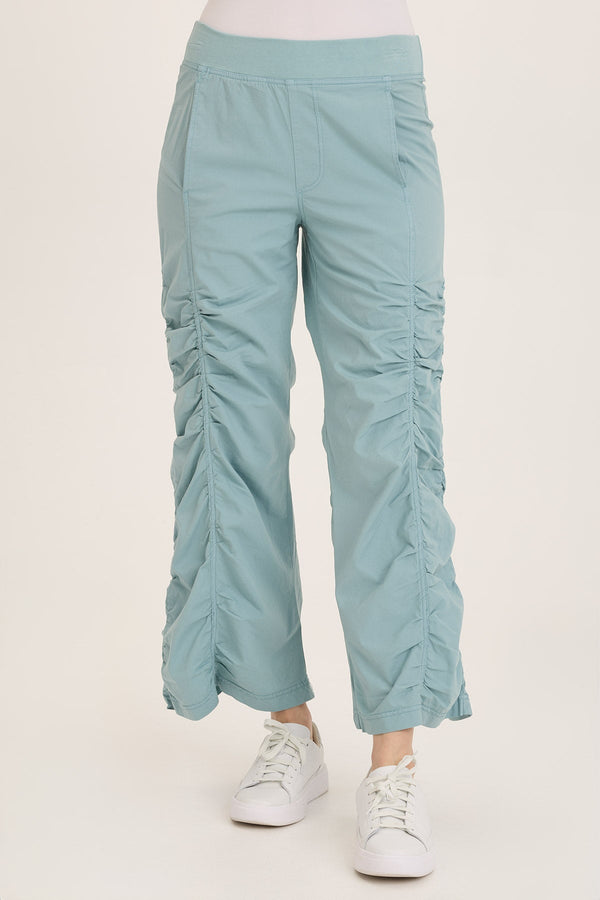 Naola Stretch Poplin Ruched Flare Gaucho