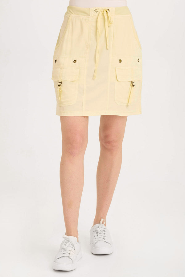 Leto Twill Cargo Mini Skirt