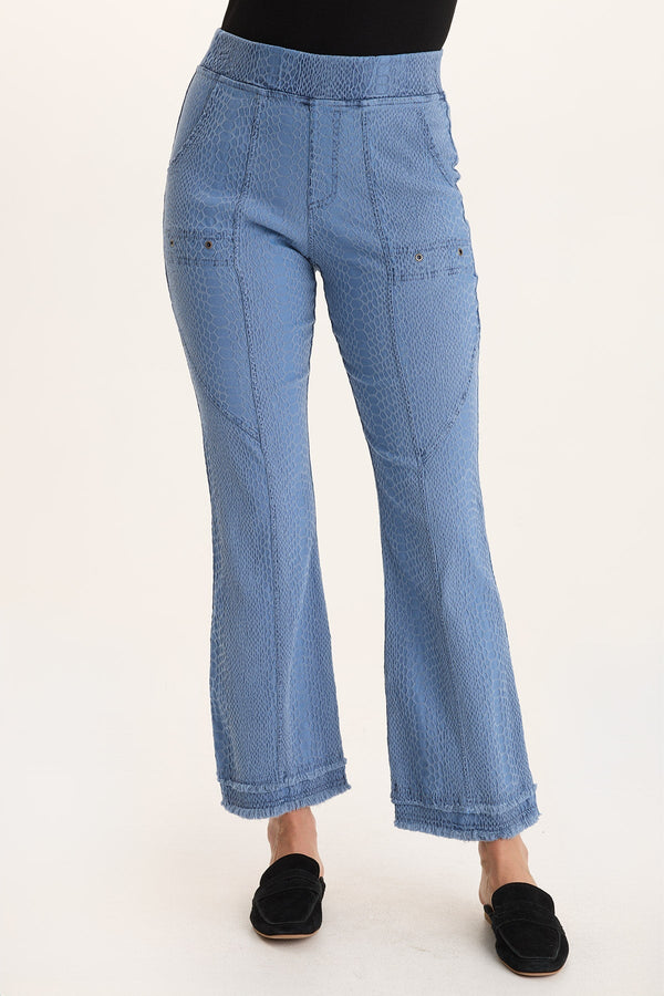 Askell Textured Jacquard Flared Pull-On Pant
