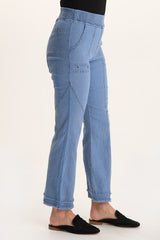 Askell Textured Jacquard Flared Pull-On Pant