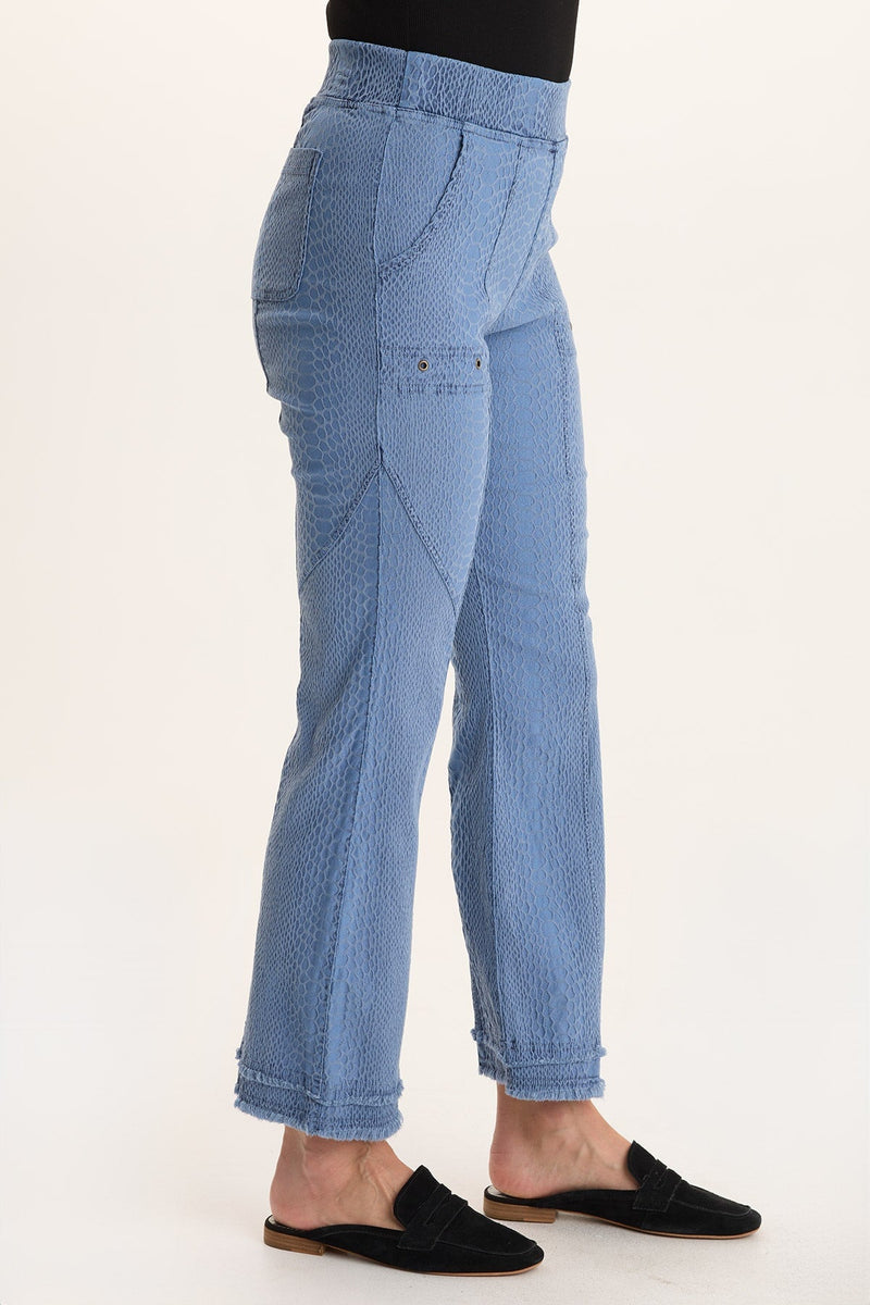 Askell Textured Jacquard Flared Pull-On Pant