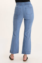 Askell Textured Jacquard Flared Pull-On Pant