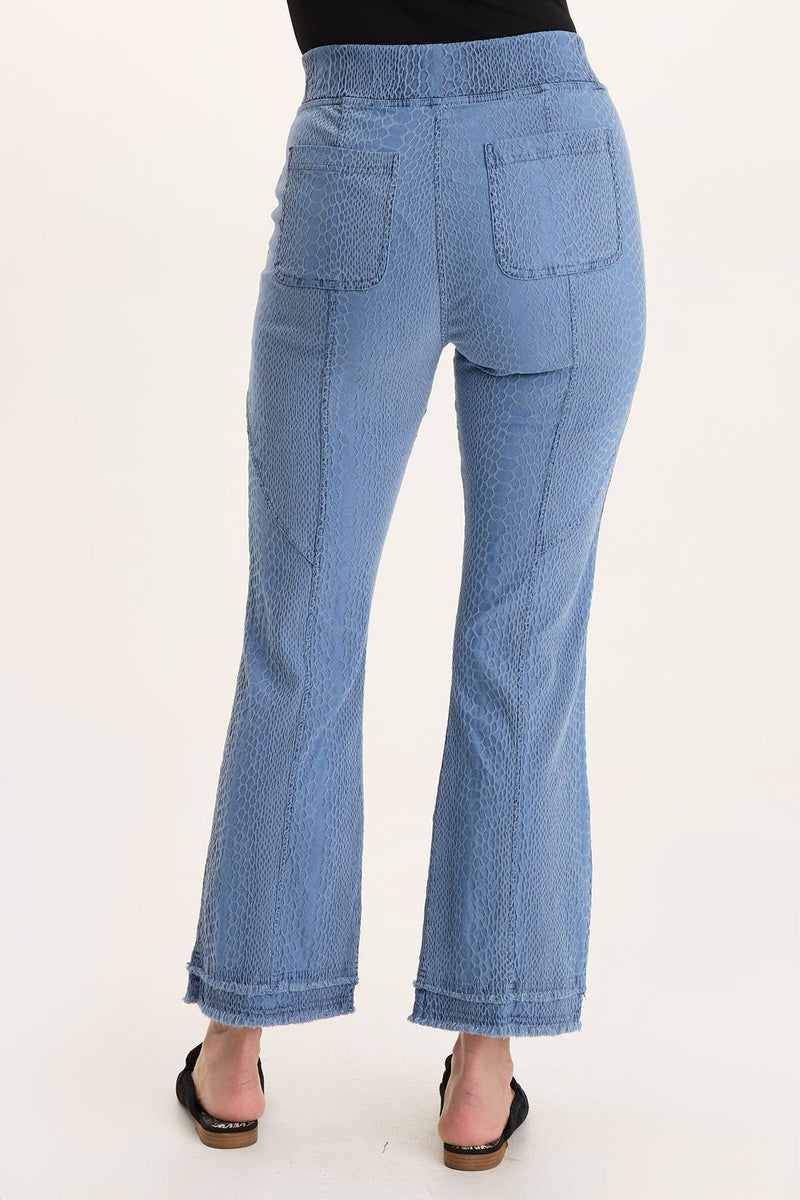 Askell Textured Jacquard Flared Pull-On Pant