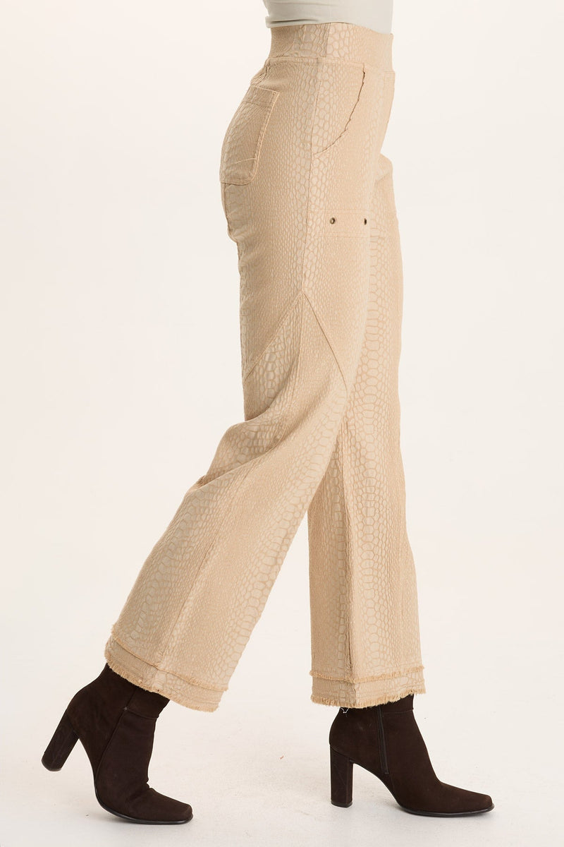 Askell Textured Jacquard Flared Pull-On Pant
