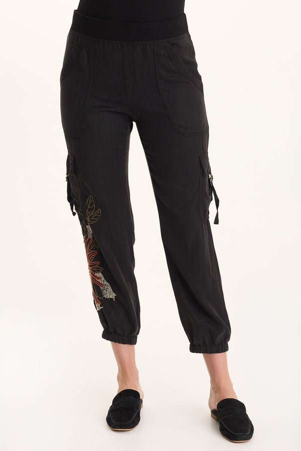 Darri Embroidered Pull-on Soft Twill Jogger