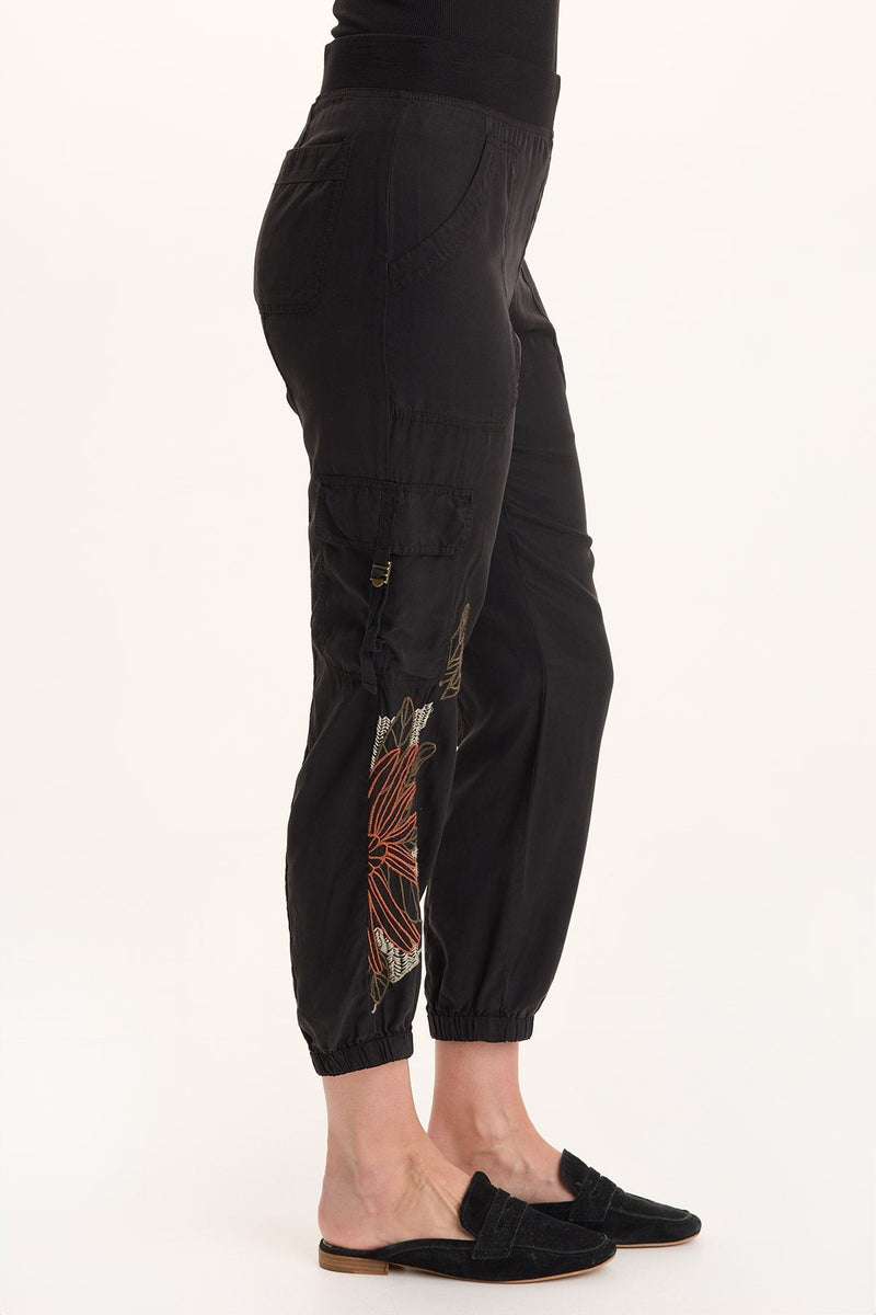 Darri Embroidered Pull-on Soft Twill Jogger