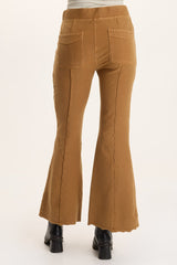 Ninian Twill Knit Zipper Pocket Flared Pant